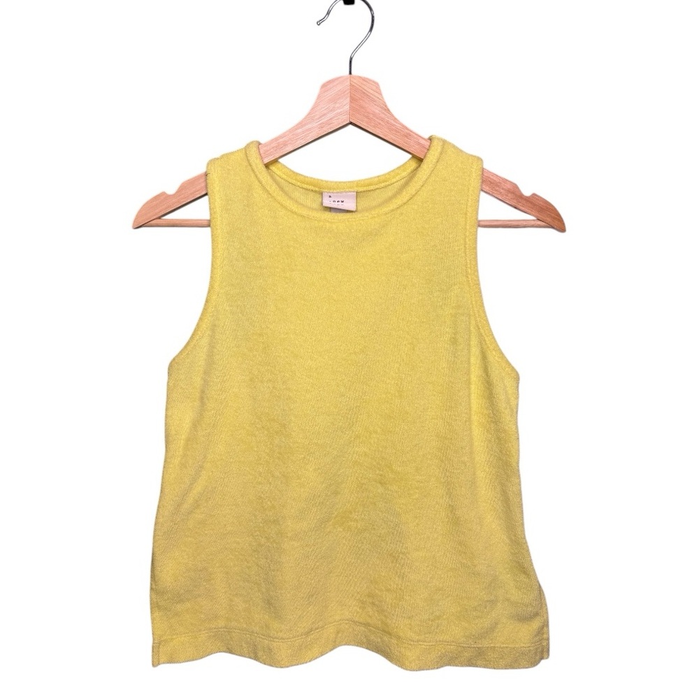 A New Day Yellow Terry Cloth Racer Back Tank Top Size XS
